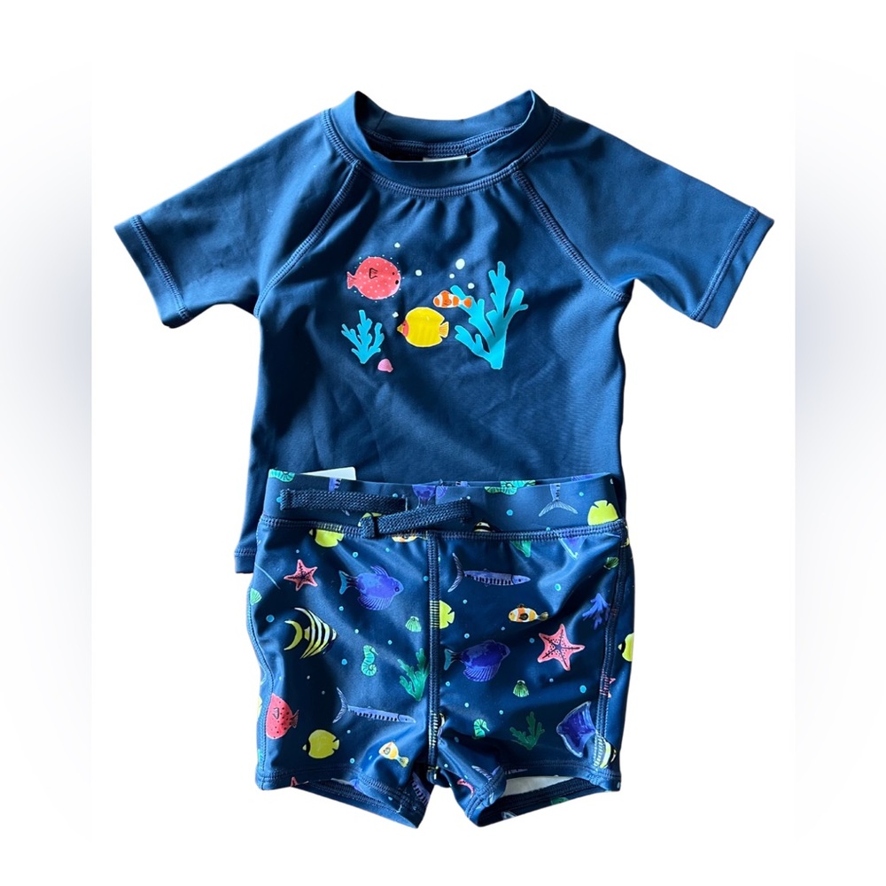 Tucker + Tate nwt baby boy swim trucks & rash guard